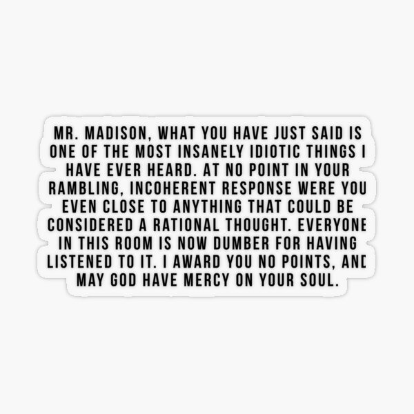 Item preview, Billy Madison Industrial Revolution Speech - Black Font designed and sold by frankyou.