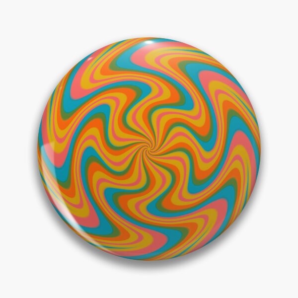 Item preview, Retro vintage 70s rainbow swirl pattern designed and sold by ReneMagritteArt.