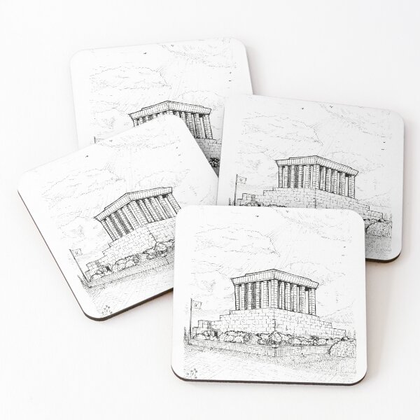 Item preview, Ho Chi Minh Mausoleum Hanoi Vietnam Pen and Ink Illustration designed and sold by Wall-Art-Sketch.