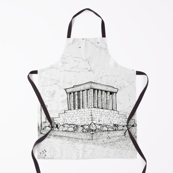 Item preview, Ho Chi Minh Mausoleum Hanoi Vietnam Pen and Ink Illustration designed and sold by Wall-Art-Sketch.