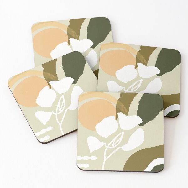 Item preview, Modern Abstract Art Floral - Olive Green Tones designed and sold by Inomaly Art.