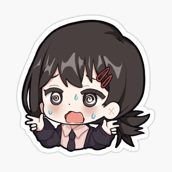 Sticker « Kobeni Chainsaw Man Chibi Kawaii Autocollant Emoji Icône