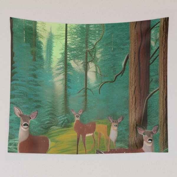 Item preview, Deer In The Forest | Artificial Inteligence Generated Art designed and sold by AllAboutAI.