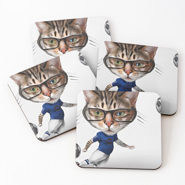Item preview, Portrait,  cat playing football  designed and sold by RiseAbove22.