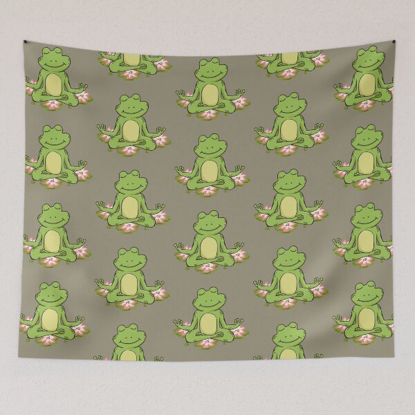 Item preview, Yoga frogs. meditating frog doing yoga.  designed and sold by HopItStudio.