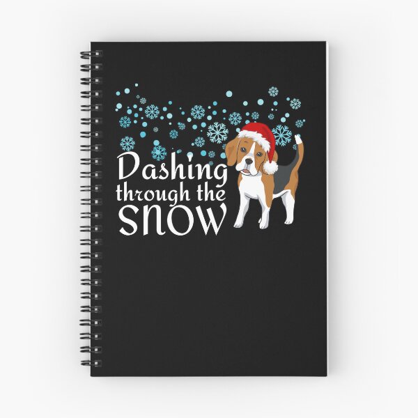 Item preview, Dashing through the snow with my Beagle dog designed and sold by TreetopStudios.