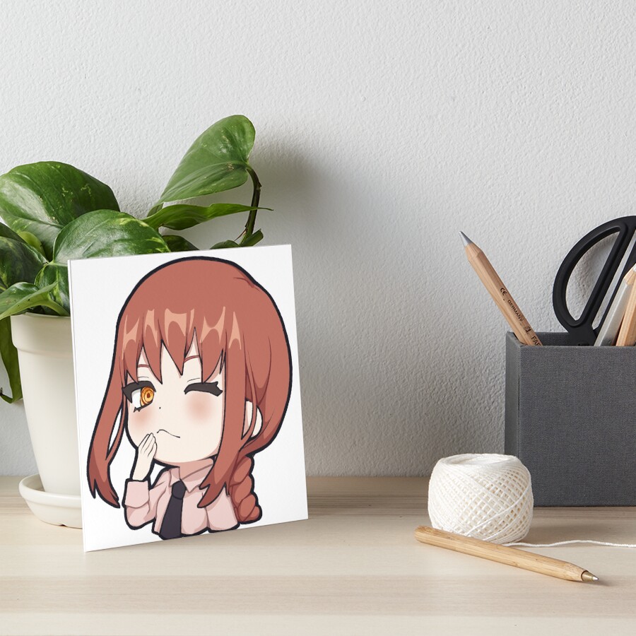 "Makima Chainsaw Man Icon Emoji Sticker" Art Board Print for Sale by