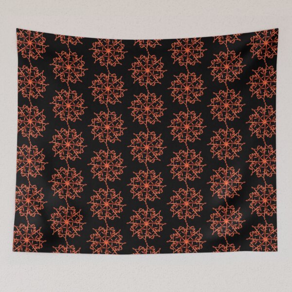 Item preview, red mandala, abstract art designed and sold by Meo Design.