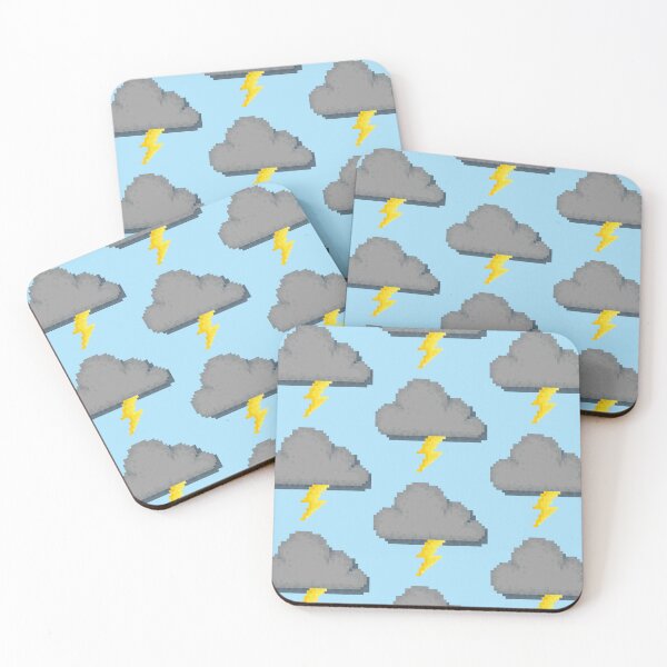 Item preview, Retro Pixel Lightning Cloud Weather Icon Design designed and sold by 8BitTrip.