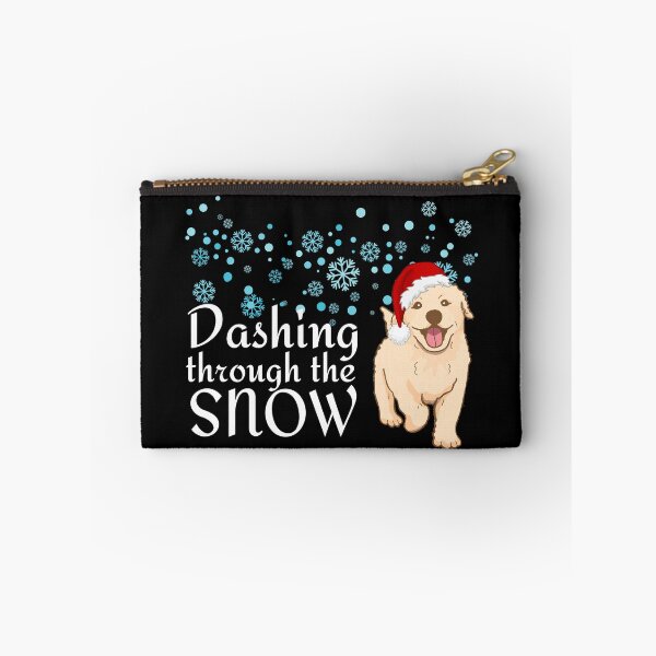 Item preview, Dashing through the snow with my Golden Retriever dog designed and sold by TreetopStudios.