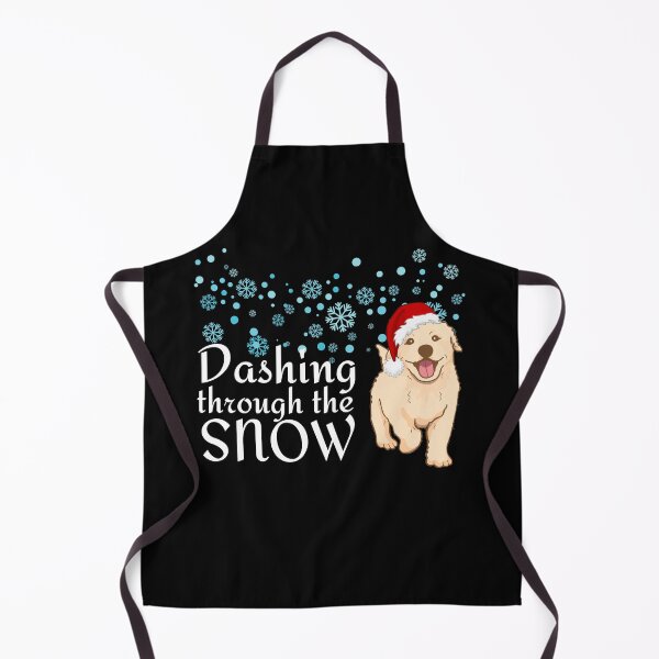 Item preview, Dashing through the snow with my Golden Retriever dog designed and sold by TreetopStudios.