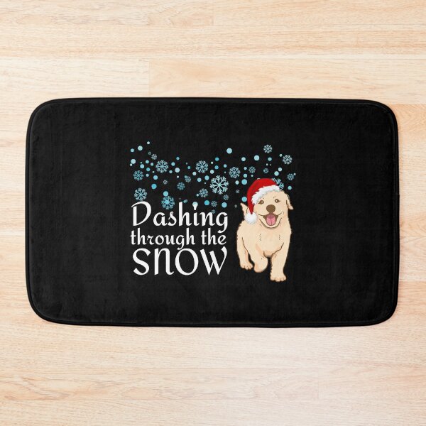 Item preview, Dashing through the snow with my Golden Retriever dog designed and sold by TreetopStudios.