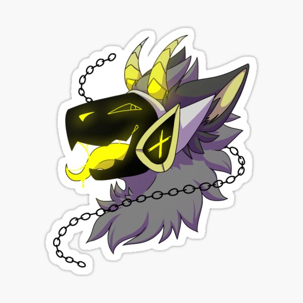 Purple Grumpy Protogen - I'm not a toaster Sticker by Mr-Lemur