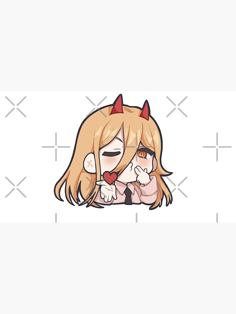 "Power Chainsaw Man Chibi Kawaii Sticker Emoji Icon " Bucket Hat for