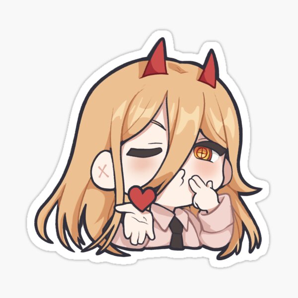 "Power Chainsaw Man Sticker Emoji Icon " Sticker for Sale by