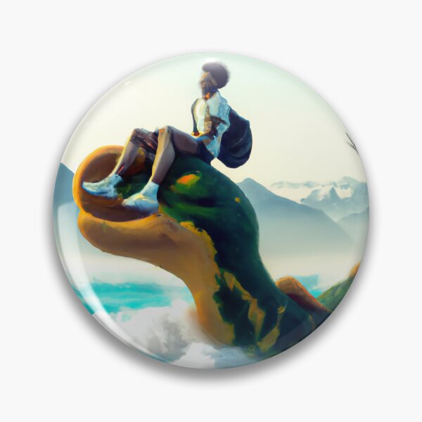 Item preview, Man and his friendly monster floating through skies poster designed and sold by a-rxhim.