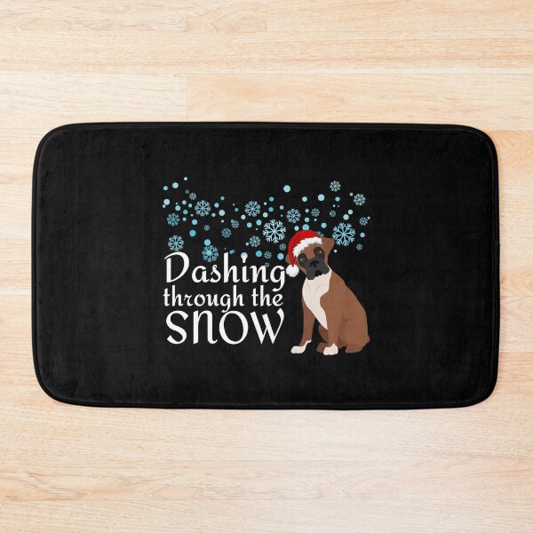 Item preview, Dashing through the snow with my Boxer dog designed and sold by TreetopStudios.