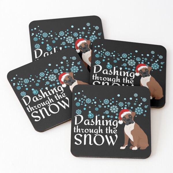 Item preview, Dashing through the snow with my Boxer dog designed and sold by TreetopStudios.