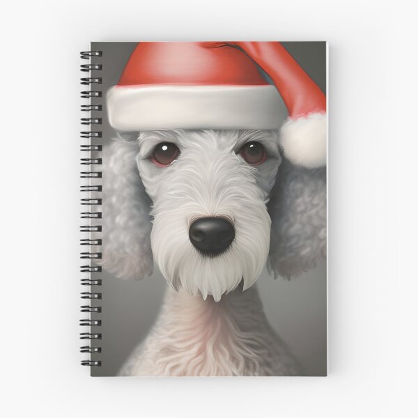 Item preview, Christmas Bedlington Terrier Wearing A Santa Hat designed and sold by ZenEverAI.