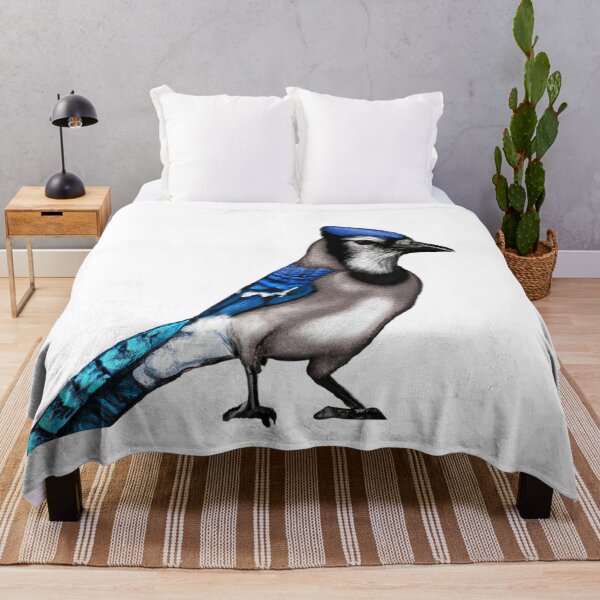 Item preview, Cute Blue Jay Drawing designed and sold by WeHeartAnimals.