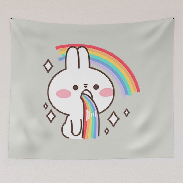 Aperçu de l'œuvre Arc-en-ciel Lapin Mignon Animé créée et vendue par horseford76.