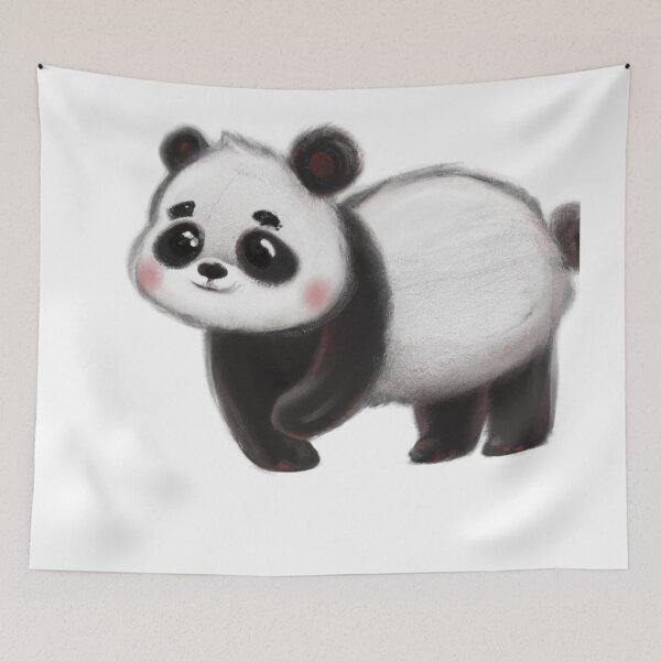 Item preview, Cute Panda Drawing designed and sold by WeHeartAnimals.