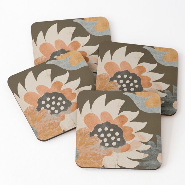 Item preview, Modern Abstract Art Floral - New Boho Art - Dark Warm Tones designed and sold by Inomaly Art.