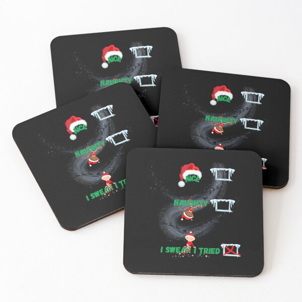 Item preview, Nice Naughty I Swear I Tried Christmas Funny Checklist designed and sold by ConradoBullhead.