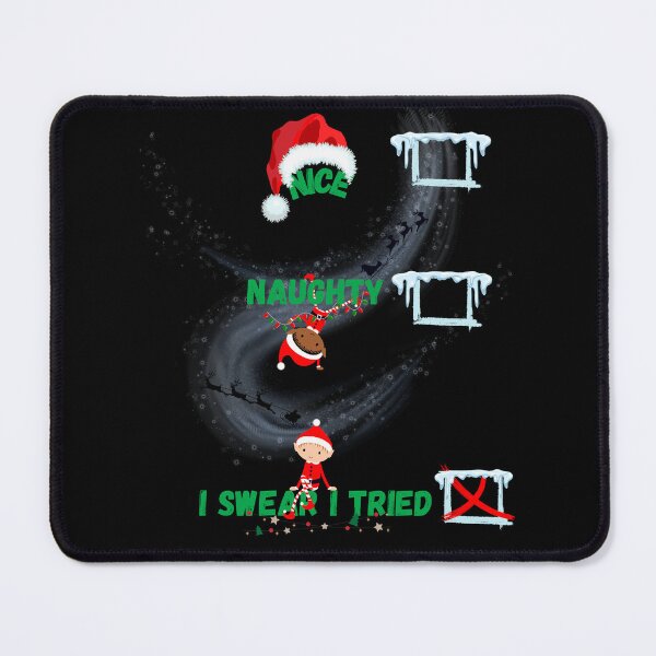 Item preview, Nice Naughty I Swear I Tried Christmas Funny Checklist designed and sold by ConradoBullhead.