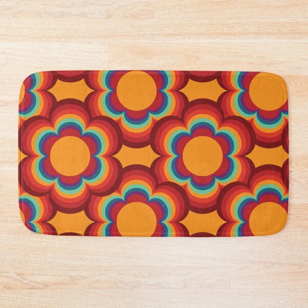 Item preview, 70s Colors Big Sacred Flower Seamless Repeat Pattern Print designed and sold by ClaudiaFlores.