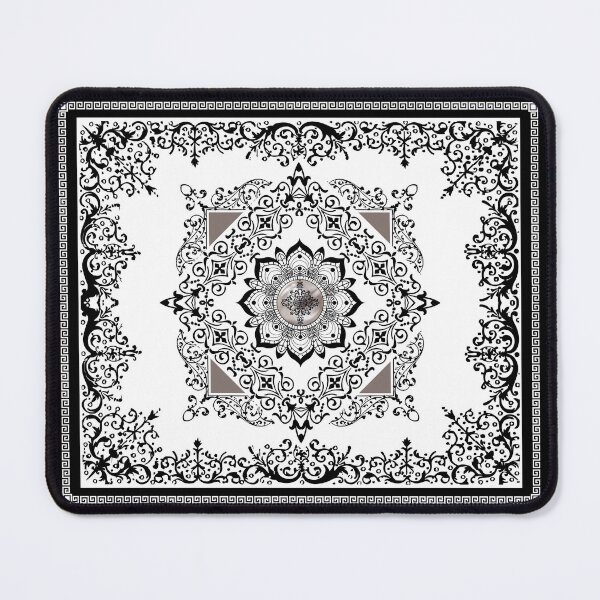 Item preview, Ornate Baroque Diamonds White Black Purple Greek Key Floral designed and sold by Yiorgos Designs.
