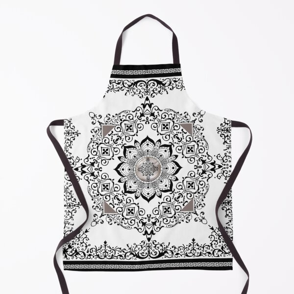 Item preview, Ornate Baroque Diamonds White Black Purple Greek Key Floral designed and sold by Yiorgos Designs.