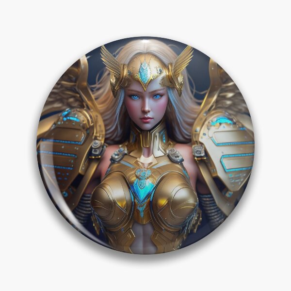 Item preview, Valkyrie Warrior in Gold  designed and sold by AICreateWorlds.