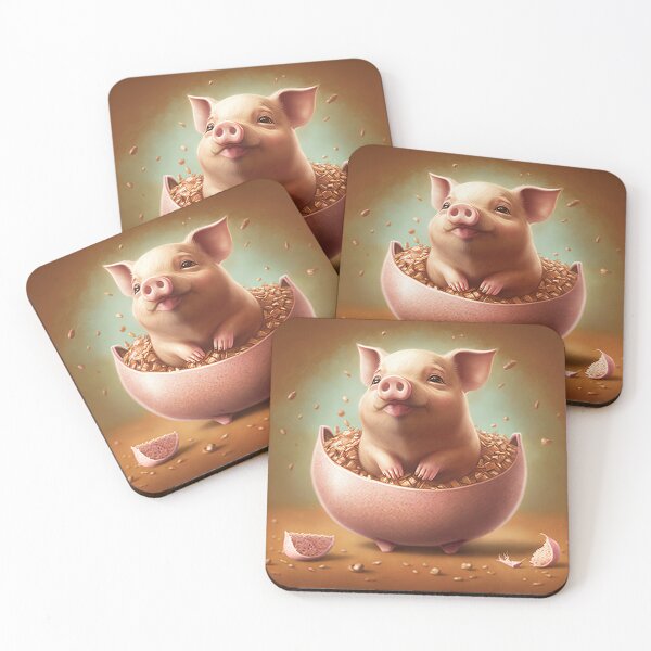 Item preview, Cerdo saliendo de una hucha con forma de cerdo designed and sold by IA-Power.