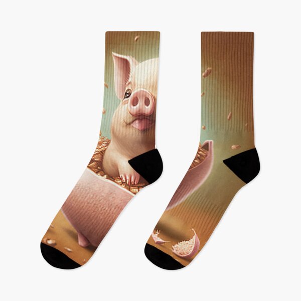 Artikelvorschau, Schwein, das aus einem schweinförmigen Sparschwein kommt entworfen und verkauft von IA-Power.