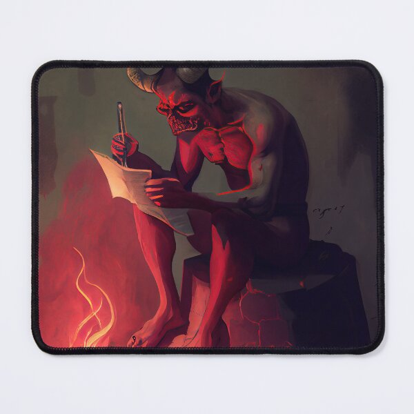 Item preview, Demon writing his memoirs designed and sold by IA-Power.