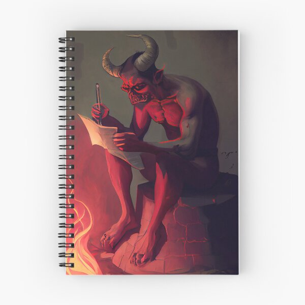 Item preview, Demon writing his memoirs designed and sold by IA-Power.