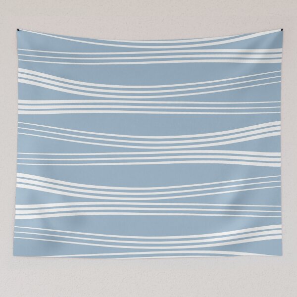 Item preview, Horizontal wavy lines - light blue designed and sold by BattaAnastasia.