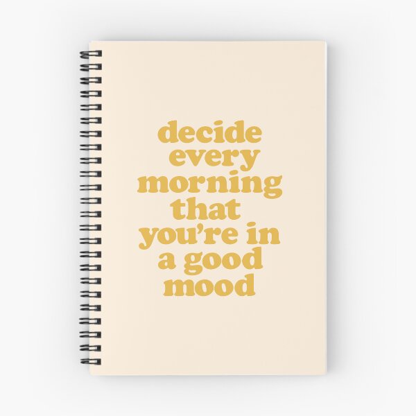 Item preview, Decide Every Morning That You're in a Good Mood inspirational typography design by The Motivated Type in yellow designed and sold by MotivatedType.