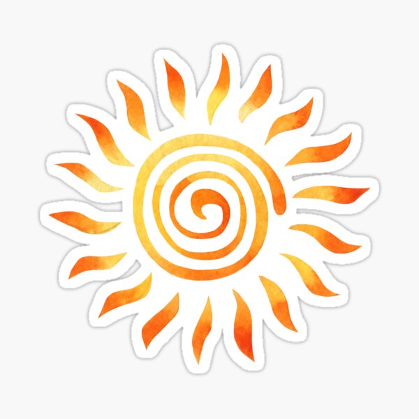 Aperçu de l'œuvre Soleil peint à l'aquarelle brossée créée et vendue par Muss 86.