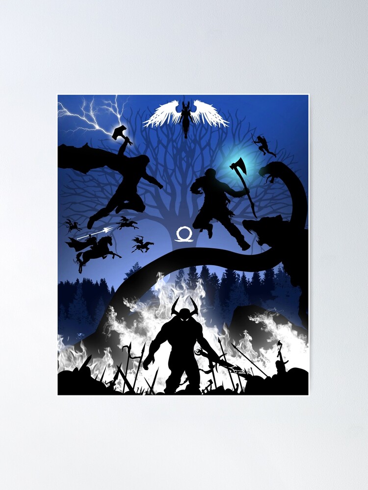 God of War Ragnarök Game Poster Official Book Art Kratos -  Portugal