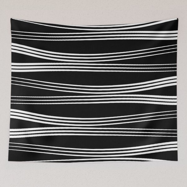 Item preview, Horizontal wavy lines - black designed and sold by BattaAnastasia.