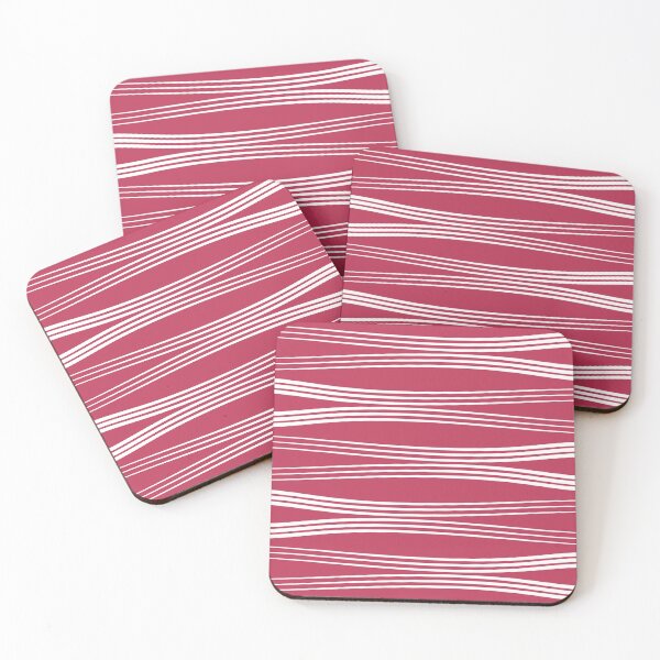 Item preview, Horizontal wavy lines - Viva Magenta designed and sold by BattaAnastasia.