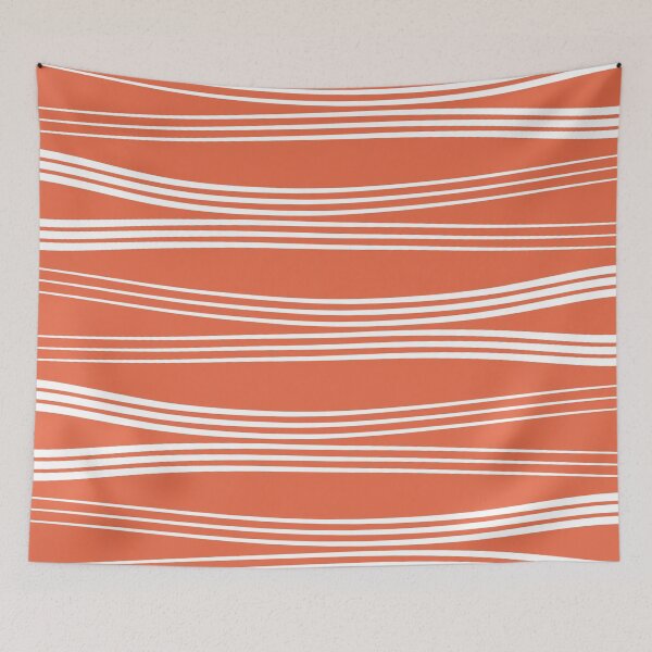Item preview, Horizontal wavy lines - orange designed and sold by BattaAnastasia.
