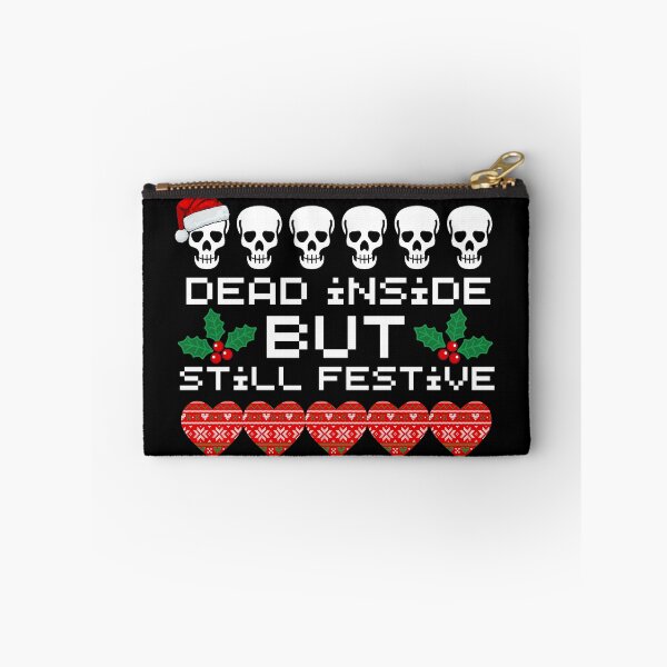 Item preview, Dead inside but still festive - Christmas skull santa hat designed and sold by EvergreenWhimsy.