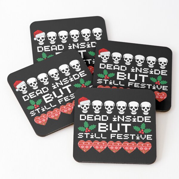 Item preview, Dead inside but still festive - Christmas skull santa hat designed and sold by EvergreenWhimsy.