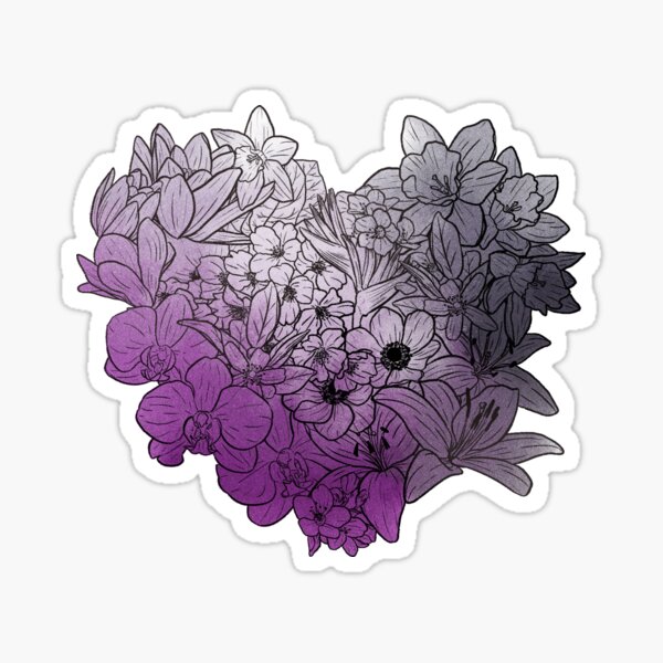 Flowers - Asexual Sticker