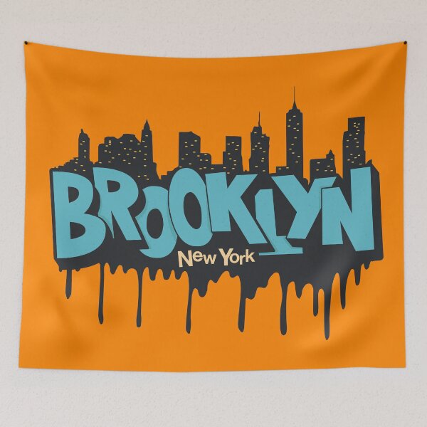 Item preview, New York Brooklyn, Brooklyn lettering, Brooklyn logo designed and sold by Boogosh.