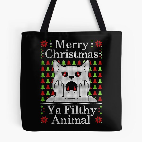 Item preview, Merry Christmas Ya Filthy Animal cat designed and sold by artomazo.