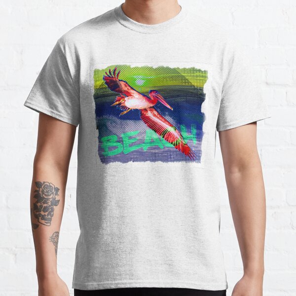 Beach with Pelican Classic T-Shirt